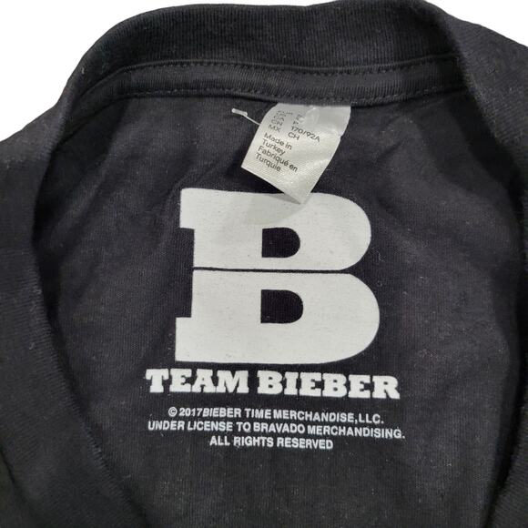 Justin Bieber 2017 Stadium Concert List Tour Black Graphic T-Shirt Tee Men Small - Picture 3 of 3